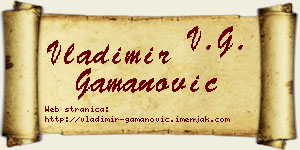 Vladimir Gamanović vizit kartica